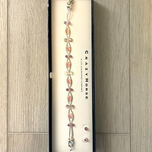 NIB Pink & Silver Bracelet and Earrings